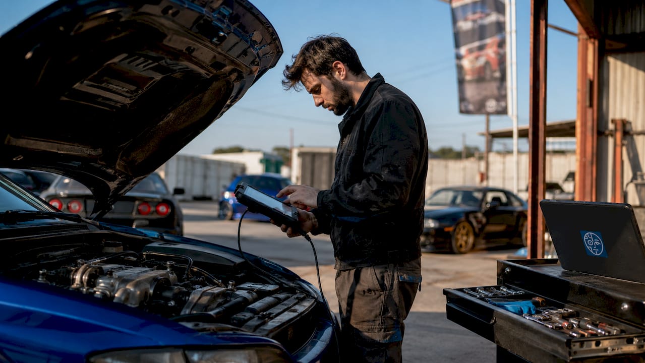 Big Turbo Remap Stage 3: La Guida Completa per il Preparatore Preparatore automobilistico al lavoro su motore con turbocompressore maggiorato Stage 3
