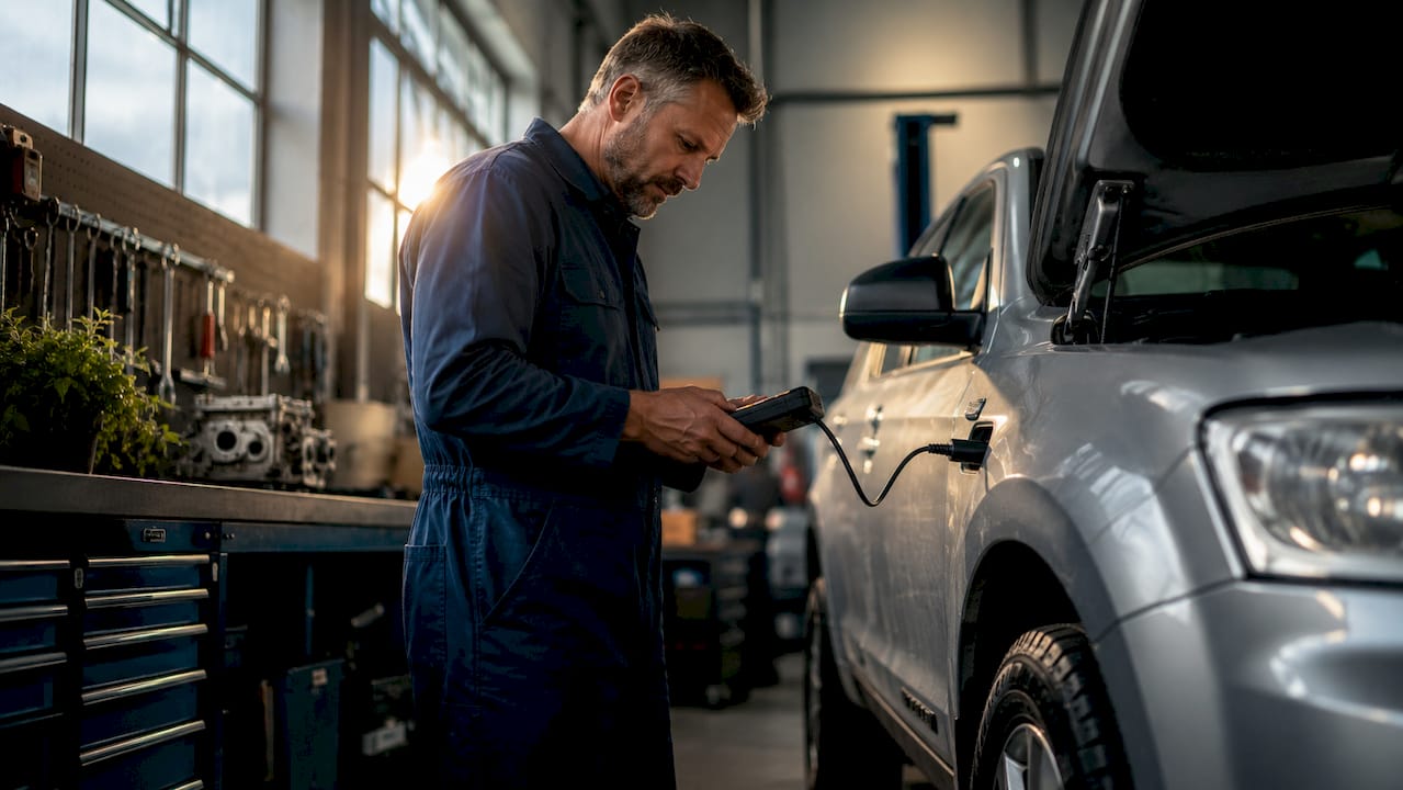 Hdi Engine Remapping: What Diesel Owners Need To Know Technician Remapping Diesel Engine In Garage