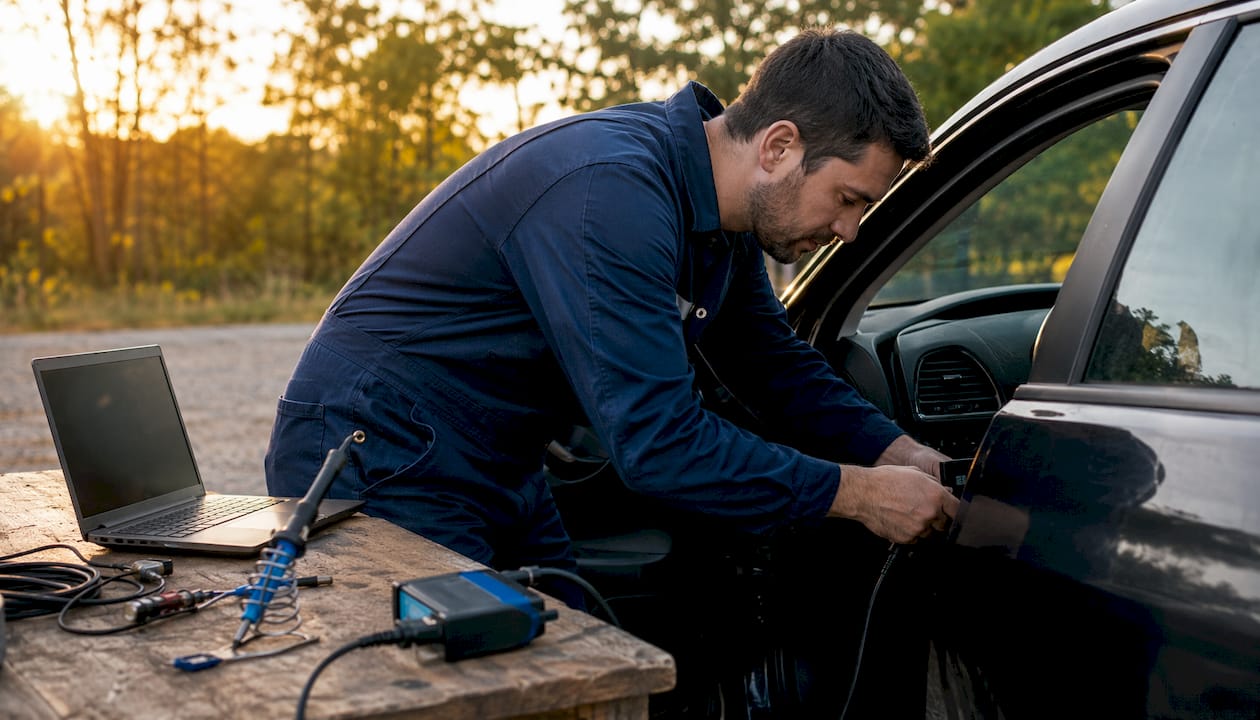 Best Alientech Kess3 Alternatives For Professional Tuners Technician Connecting Ecu Tuning Device In Workshop