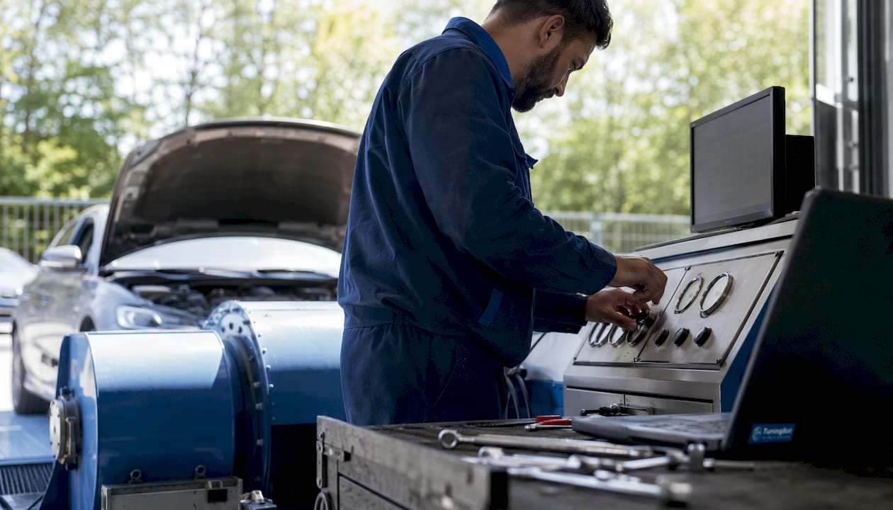 Beste Tuningfiles.com Alternativen für professionelle Tuner Technician Operating Dyno Testing Equipment