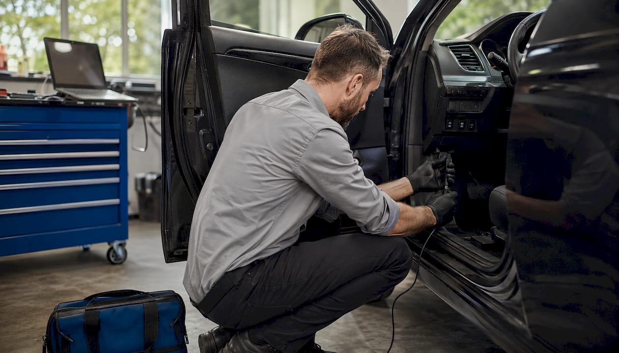 Procedura di rimappatura della TCU DSG: Guida d'officina per professionisti Hands Connecting Obd Device For Dsg Flashing