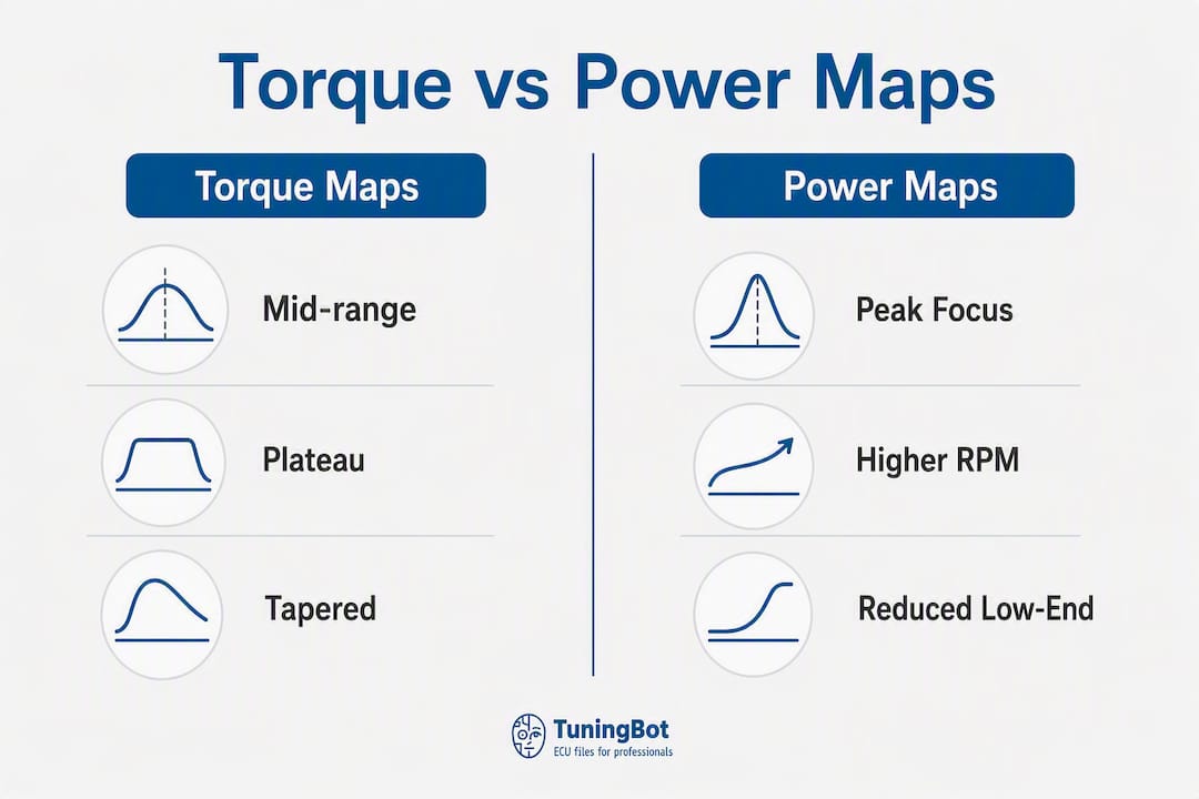 Infographic Comparing Torque And Power Based Remap Maps