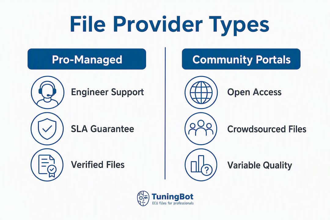 Infographic Comparing Pro-Managed And Community File Providers