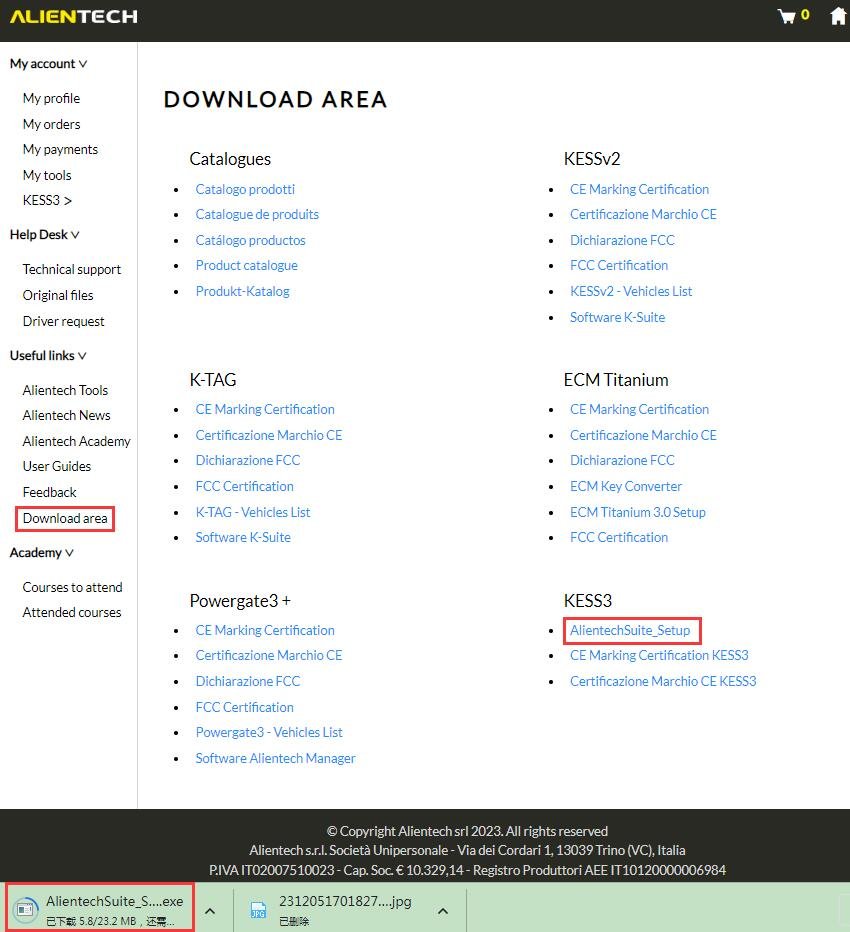 Alientech KESS3 software download area