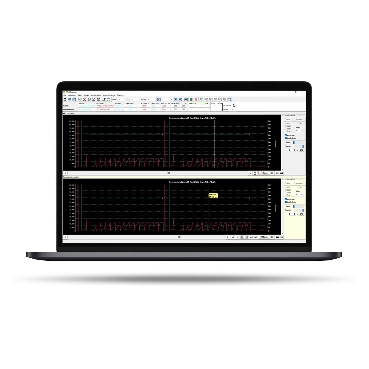 Ecm Titanium 1 Year Subscription Renew Alientech Ecm Titanium Calibration Software Running On A Laptop - Credits Version With Usb Dongle