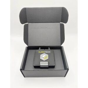 Kit completo Alientech KESS3 Unlock Module - caixa aberta com o módulo de hardware